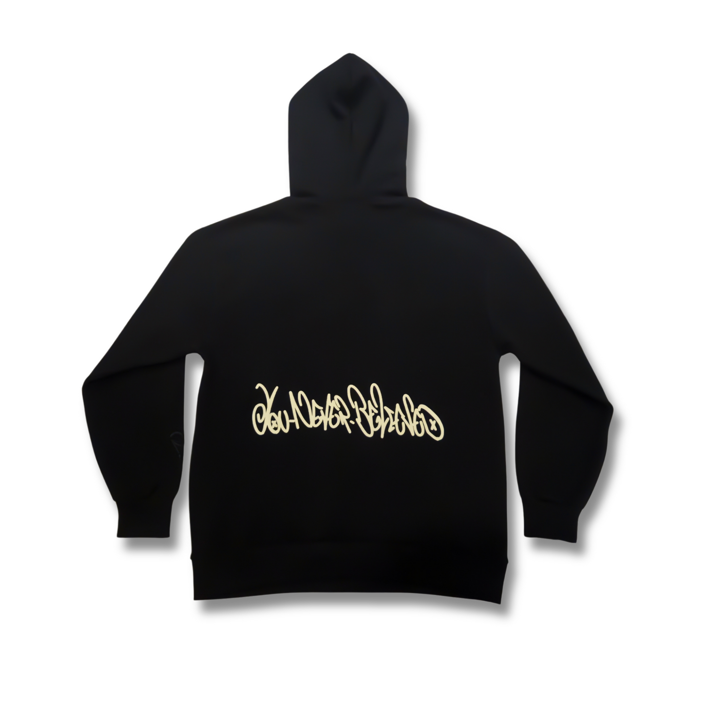 Premium Black Hoodie Back