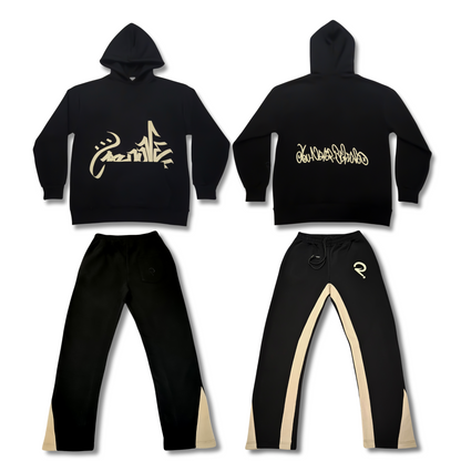 Premium Black Tracksuit Both Sides